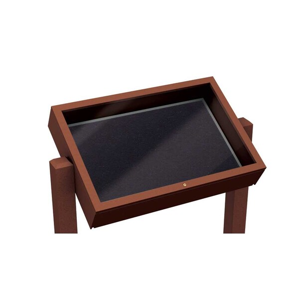 United Visual Products Outdoor Enclosed Combo Board, 48"x36", Bronze Frame/Grey & Medium Grey UVCB4836ODBZ-GREY-MEDGRY - main